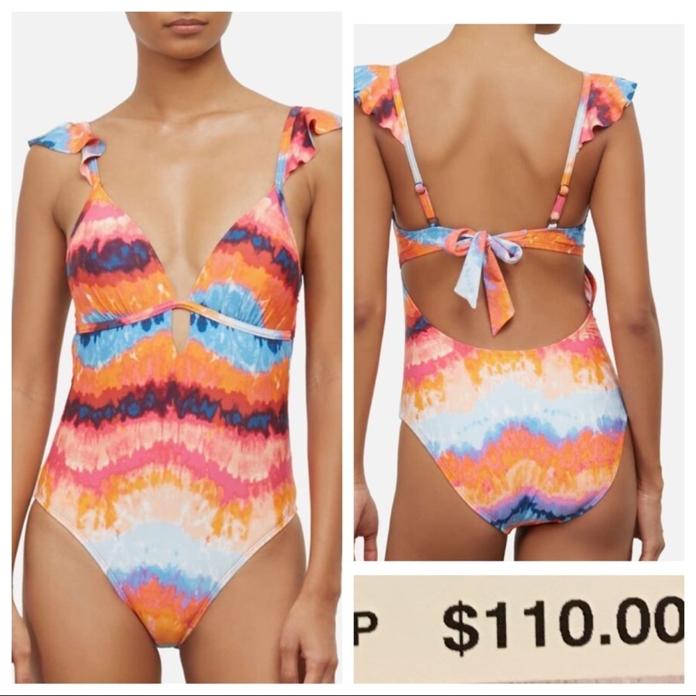 NWT! Kenneth Cole TIDAL WAVE TIE-DYE ONE-PIECE